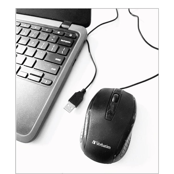 Verbatim Wired Computer Mouse - Corded USB Mouse for Laptops and PCs - Black - Picture 7 of 7